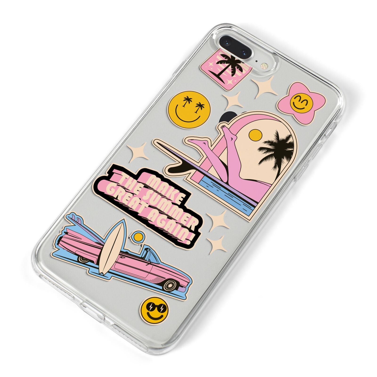 California Girl Sticker iPhone 8 Plus Bumper Case on Silver iPhone Alternative Image