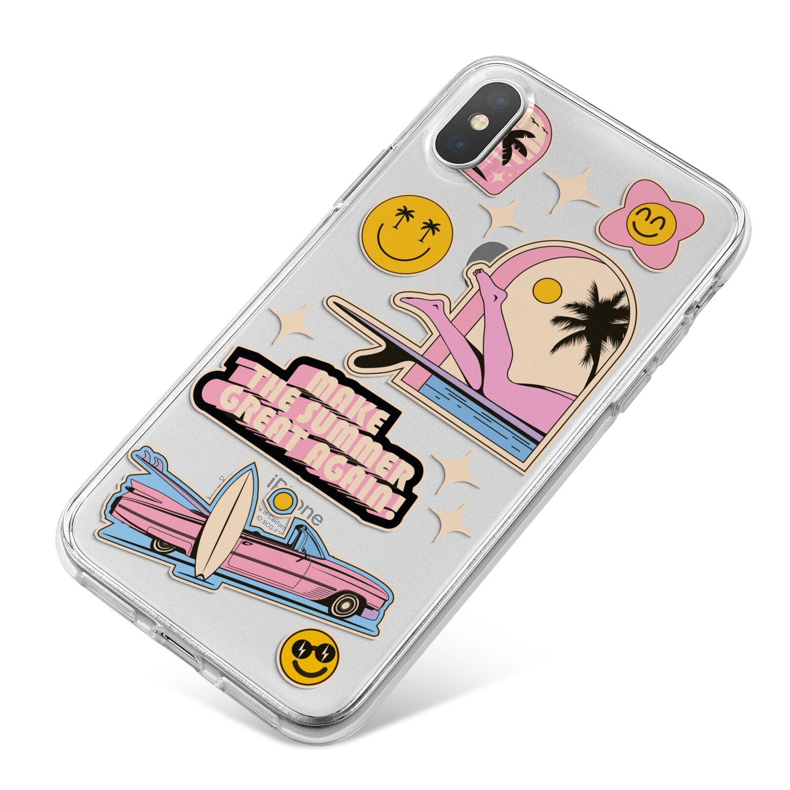 California Girl Sticker iPhone X Bumper Case on Silver iPhone