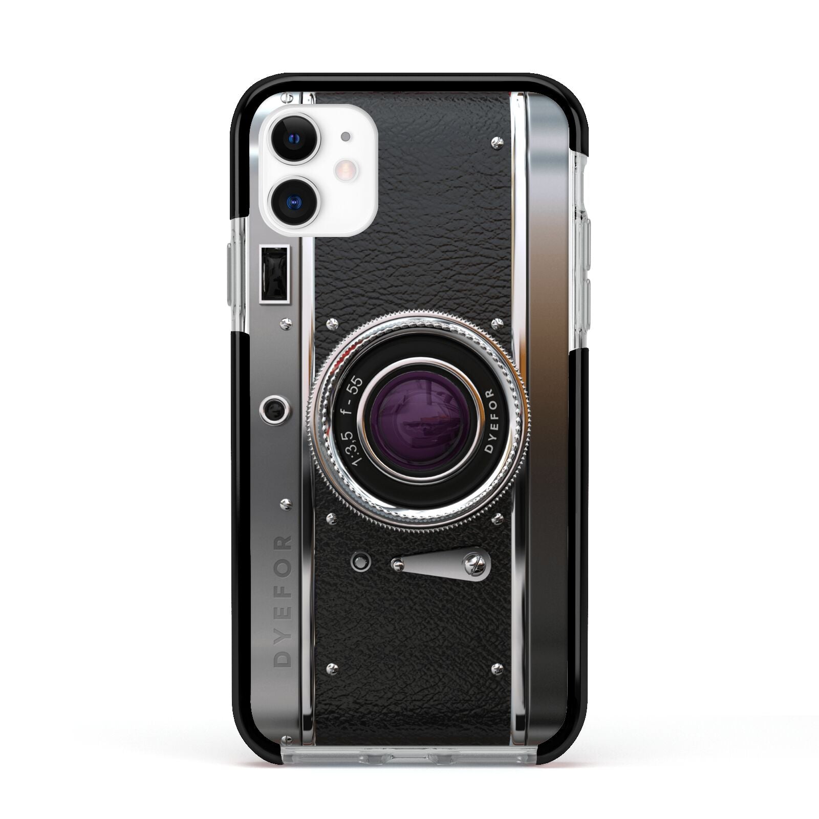 Camera Apple iPhone 11 in White with Black Impact Case