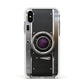 Camera Apple iPhone Xs Impact Case White Edge on Silver Phone