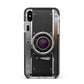 Camera Apple iPhone Xs Max Impact Case Black Edge on Silver Phone