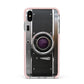 Camera Apple iPhone Xs Max Impact Case Pink Edge on Silver Phone