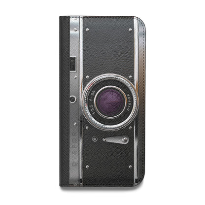 Camera Vegan Leather Flip Samsung Case