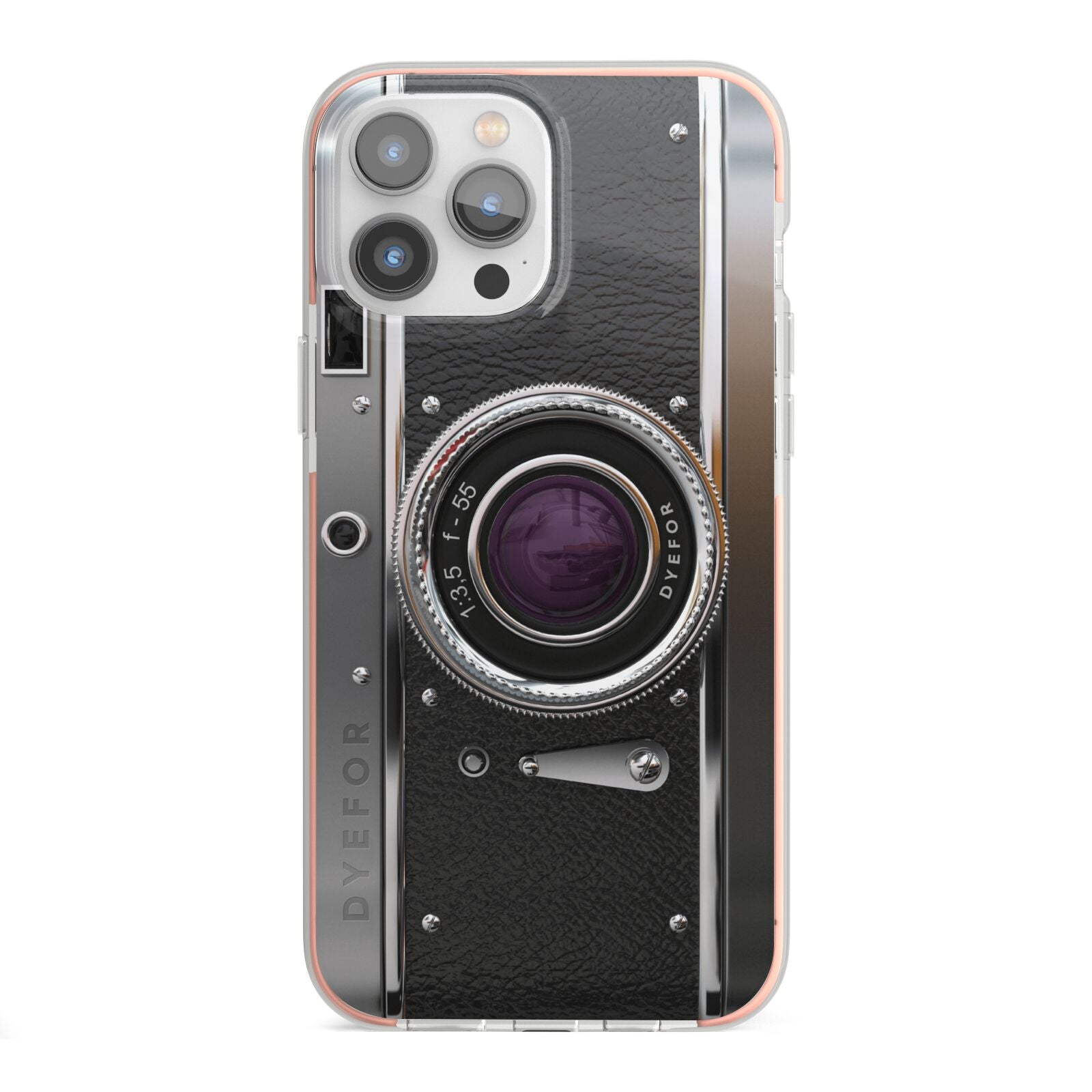 Camera iPhone 13 Pro Max TPU Impact Case with Pink Edges