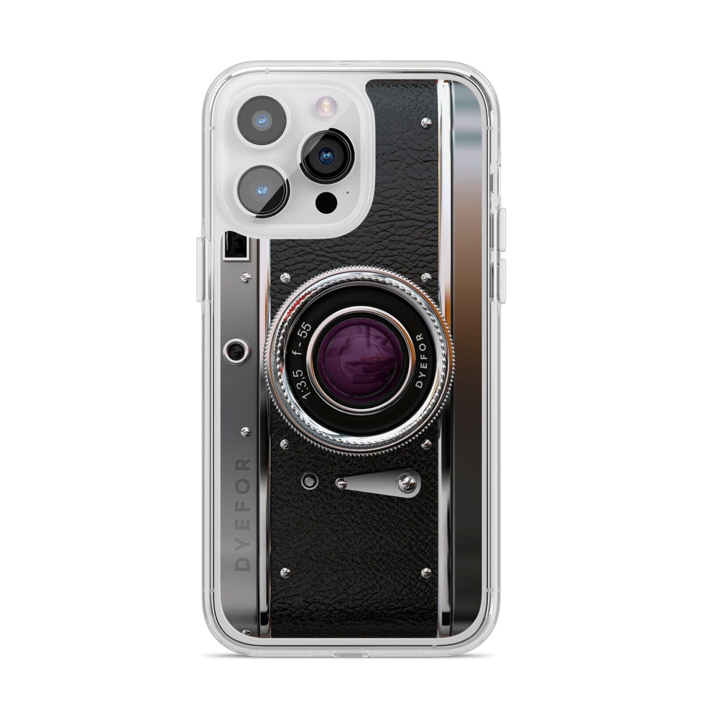 Camera iPhone 14 Pro Max Clear Tough Case Silver