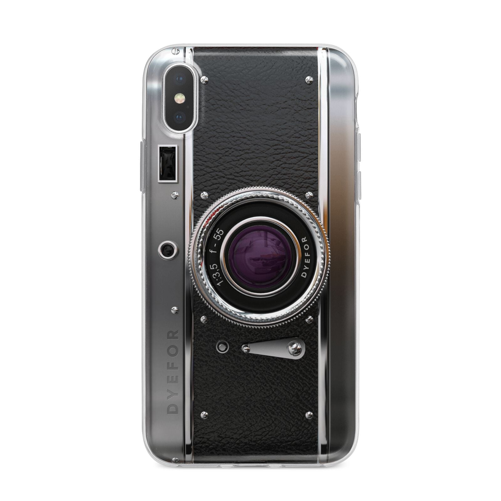 Camera iPhone X Bumper Case on Silver iPhone Alternative Image 1