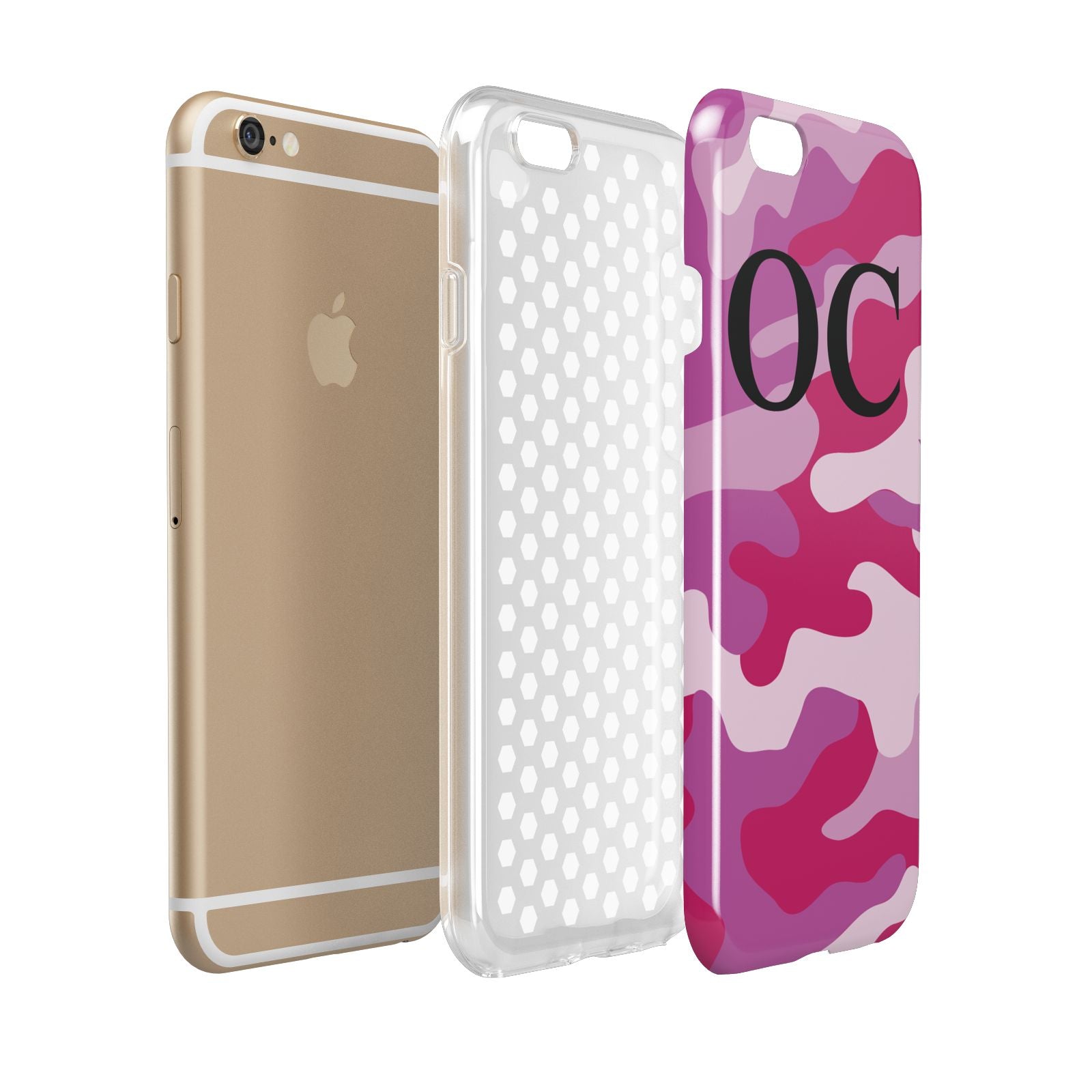 Camouflage Personalised Apple iPhone 6 3D Tough Case Expanded view