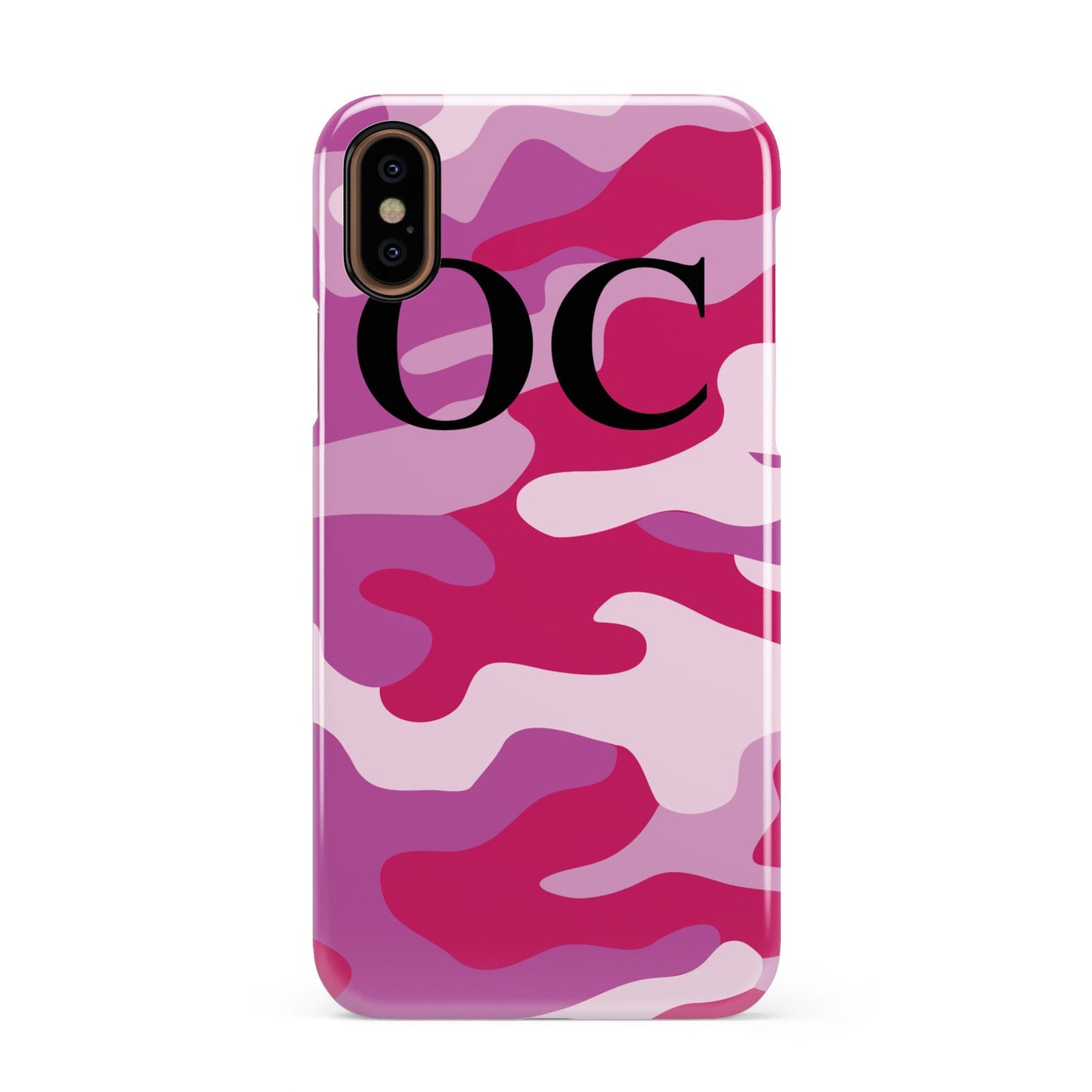 Camouflage Personalised Apple iPhone XS 3D Snap Case