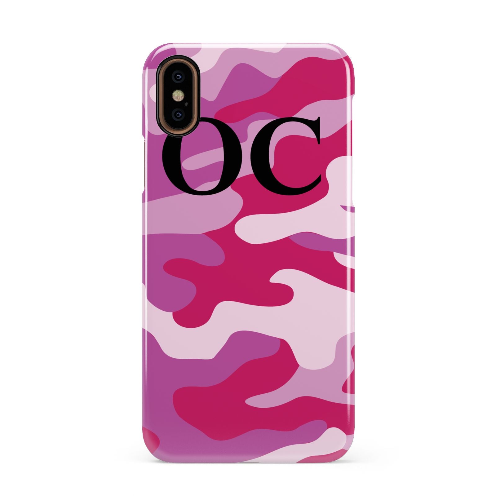 Camouflage Personalised Apple iPhone XS 3D Snap Case