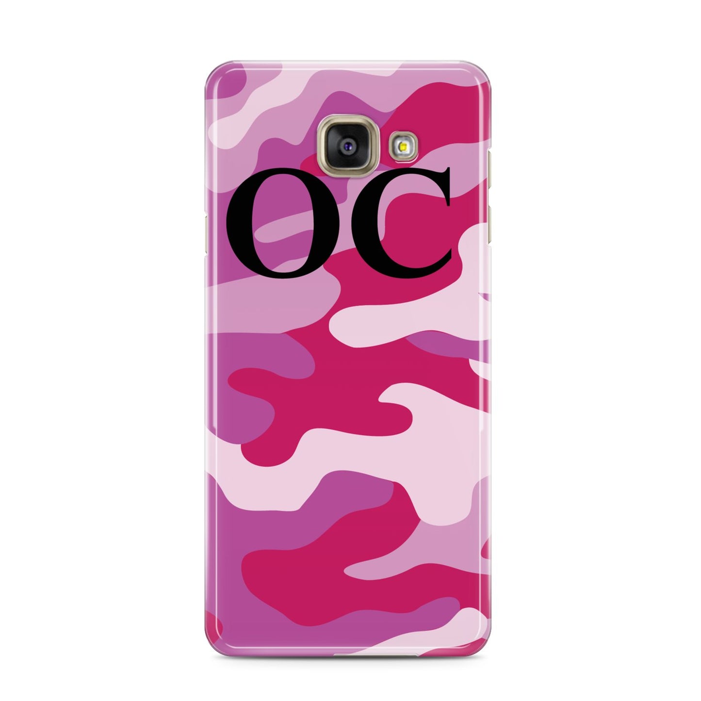 Camouflage Personalised Samsung Galaxy A3 2016 Case on gold phone