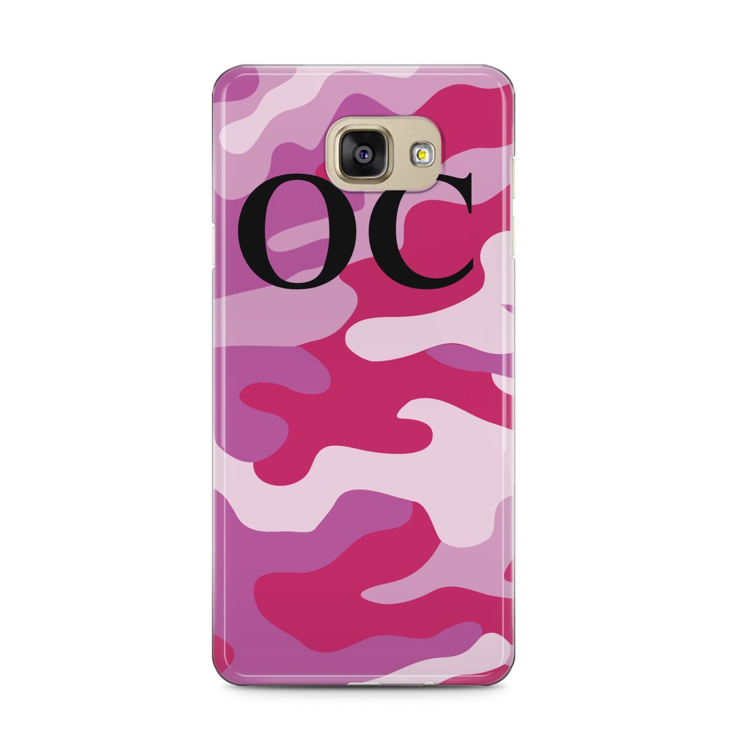 Camouflage Personalised Samsung Galaxy A5 2016 Case on gold phone