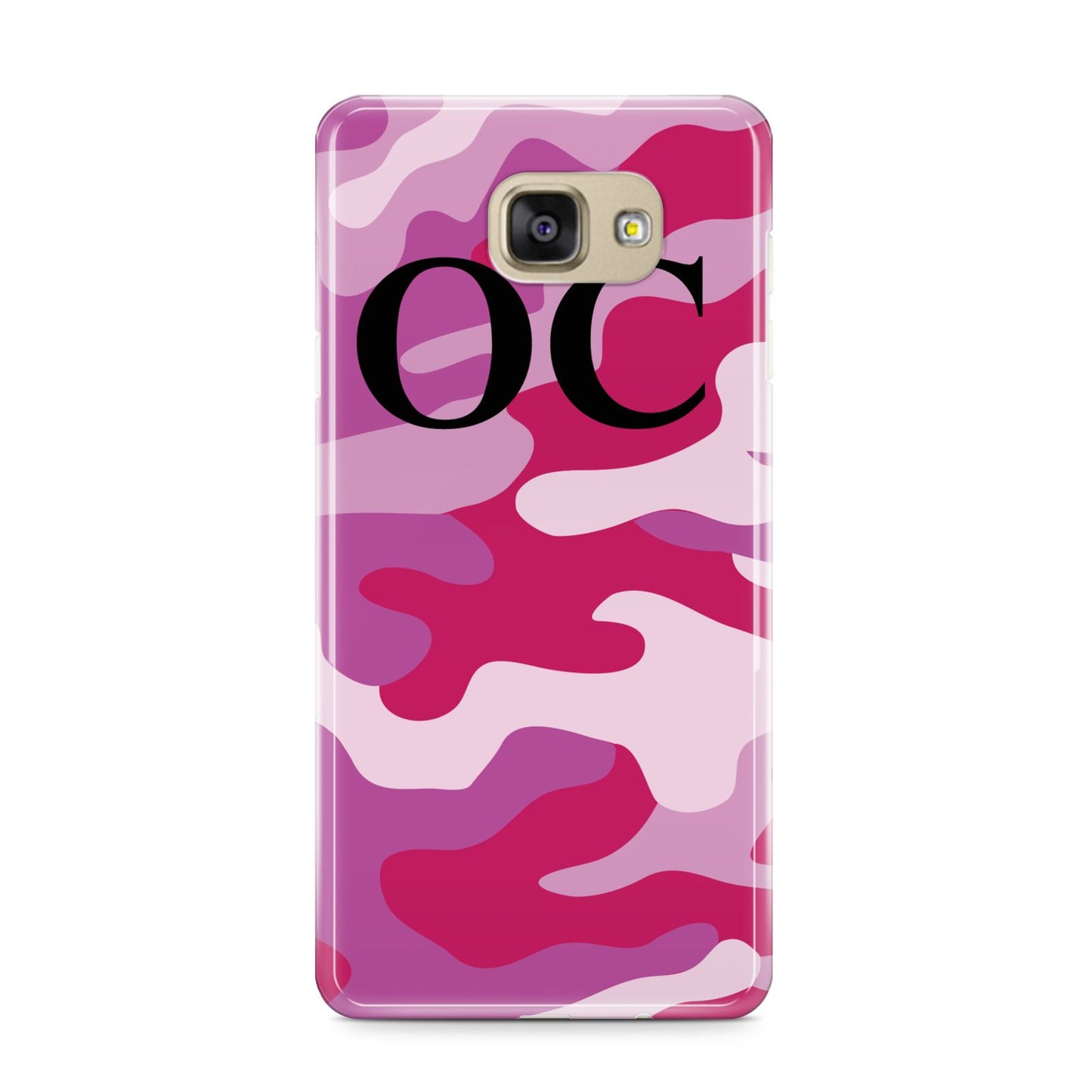 Camouflage Personalised Samsung Galaxy A9 2016 Case on gold phone