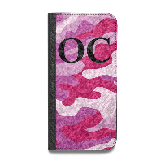 Camouflage Personalised Vegan Leather Flip iPhone Case