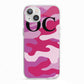 Camouflage Personalised iPhone 13 TPU Impact Case with White Edges