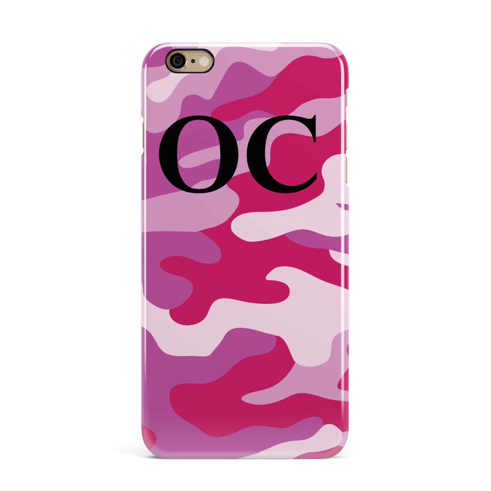 Camouflage Personalised iPhone 6 Plus 3D Snap Case on Gold Phone