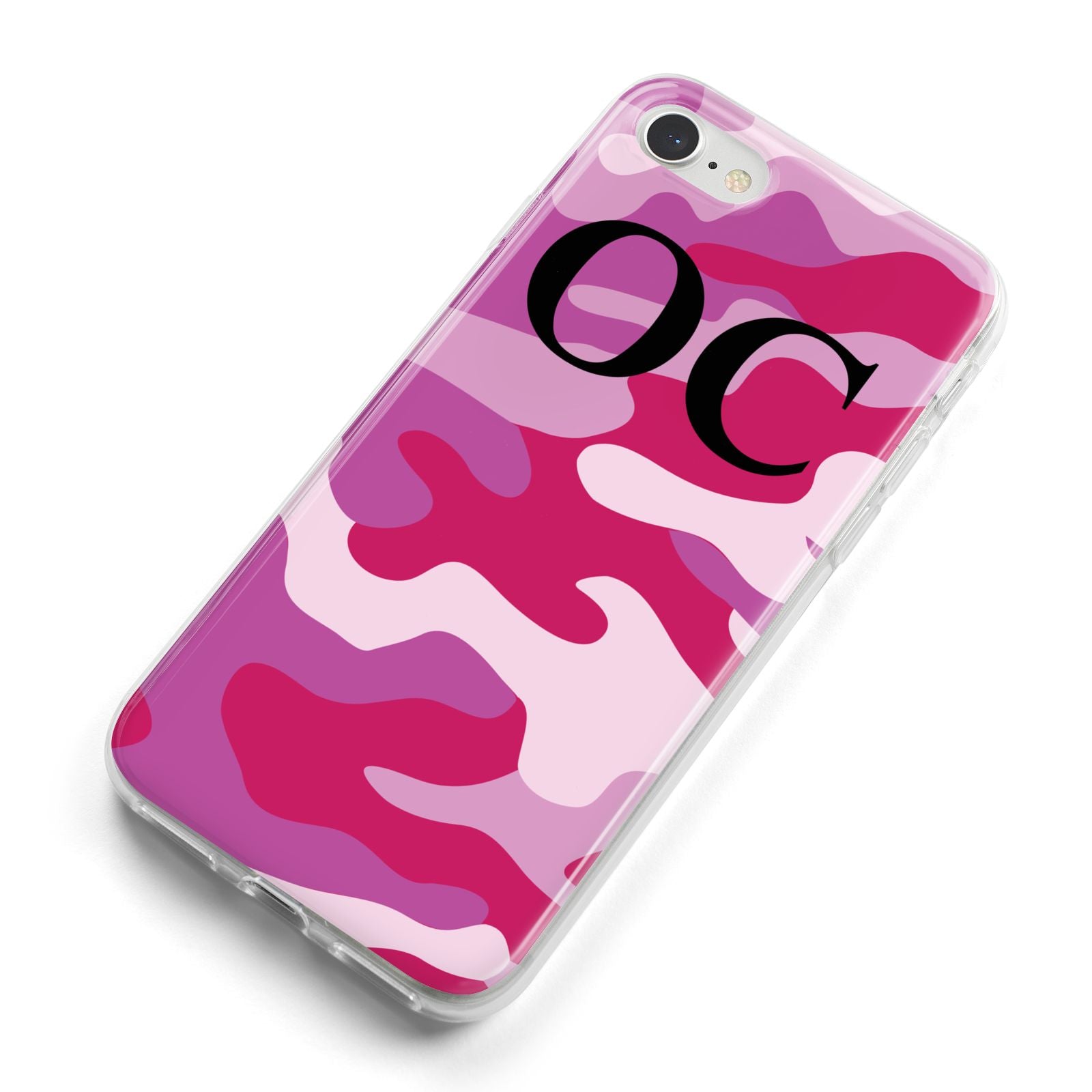 Camouflage Personalised iPhone 8 Bumper Case on Silver iPhone Alternative Image