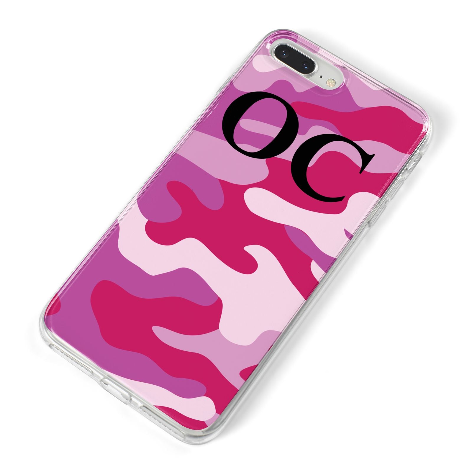 Camouflage Personalised iPhone 8 Plus Bumper Case on Silver iPhone Alternative Image