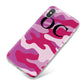 Camouflage Personalised iPhone X Bumper Case on Silver iPhone