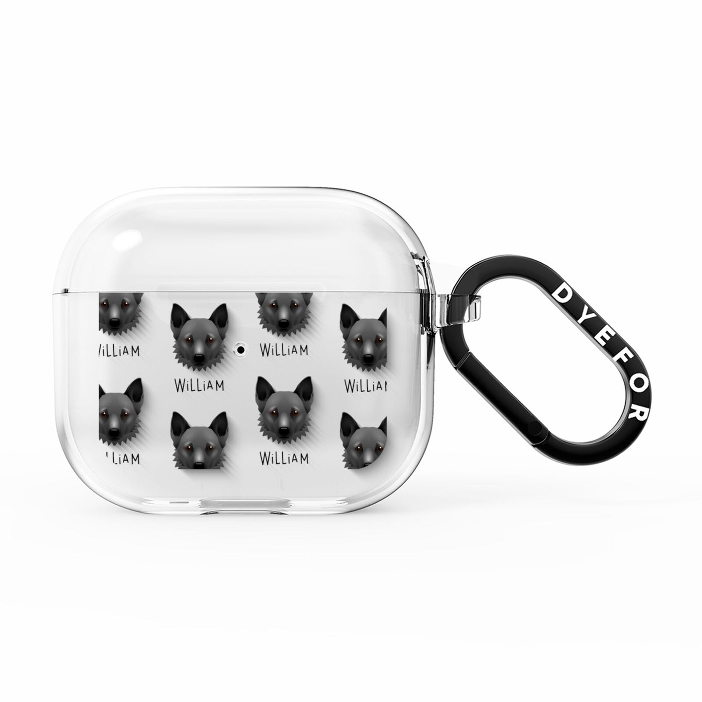 Canaan Dog Icon with Name AirPods Clear Case 3rd Gen