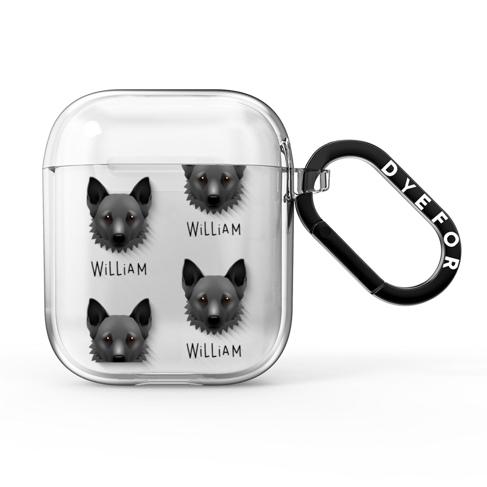 Canaan Dog Icon with Name AirPods Clear Case