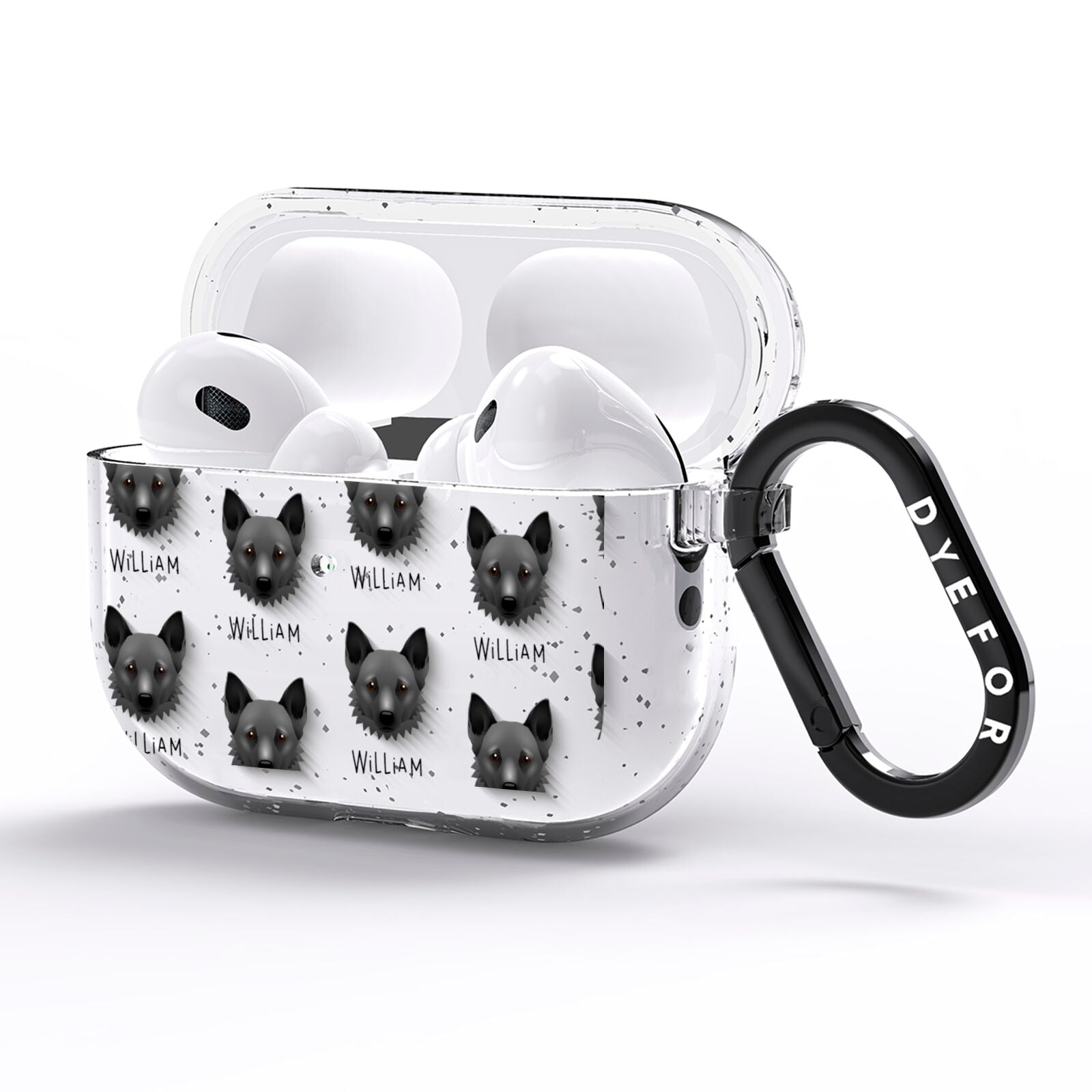 Canaan Dog Icon with Name AirPods Pro Glitter Case Side Image