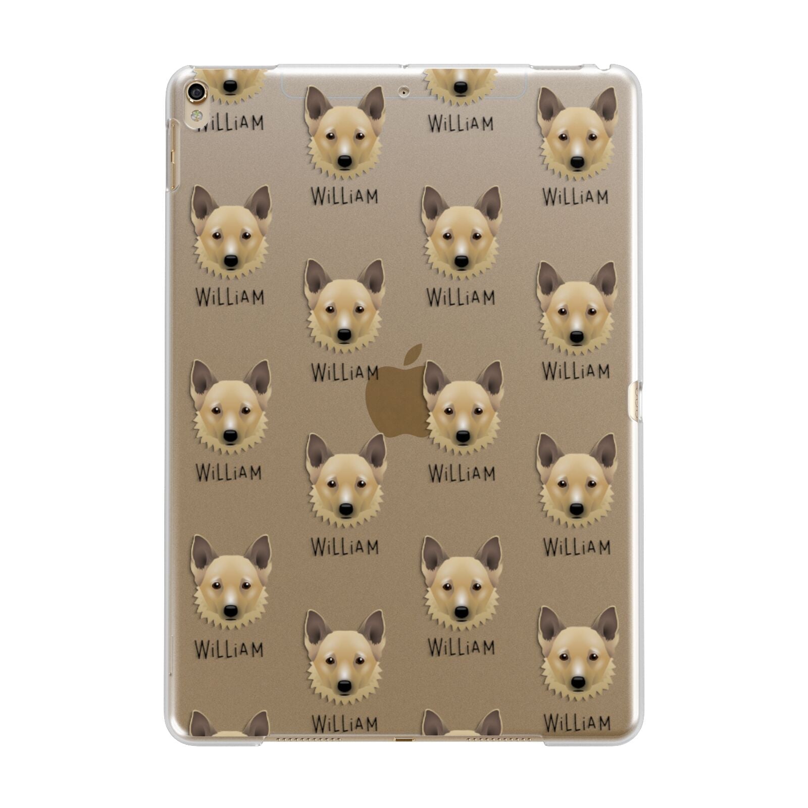 Canaan Dog Icon with Name Apple iPad Gold Case