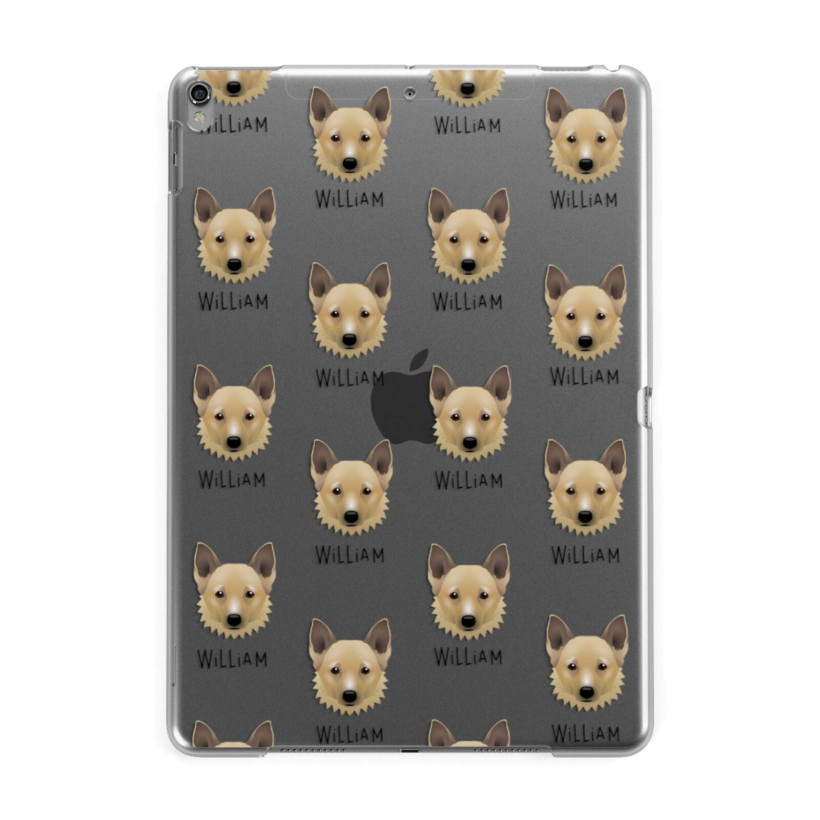 Canaan Dog Icon with Name Apple iPad Grey Case