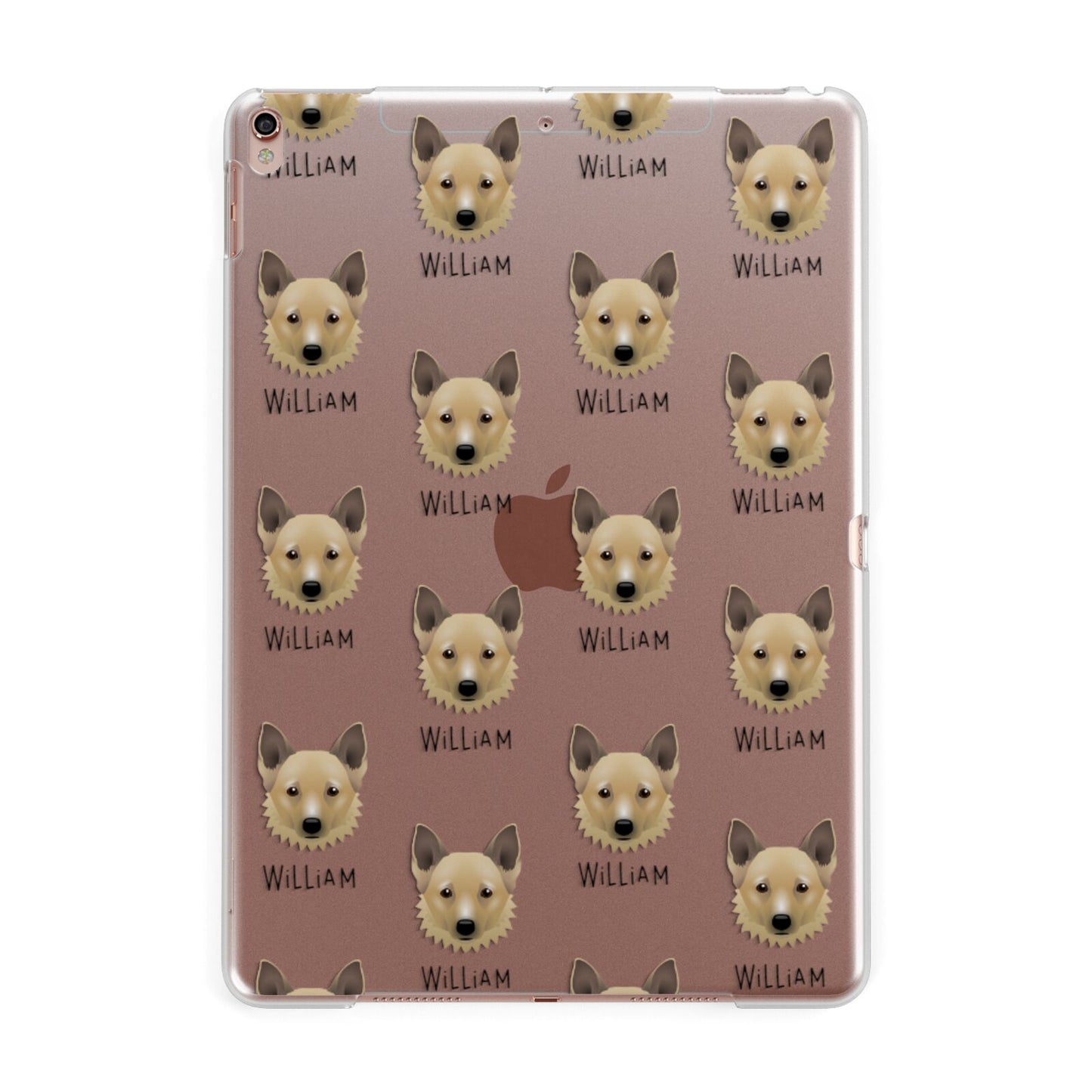 Canaan Dog Icon with Name Apple iPad Rose Gold Case