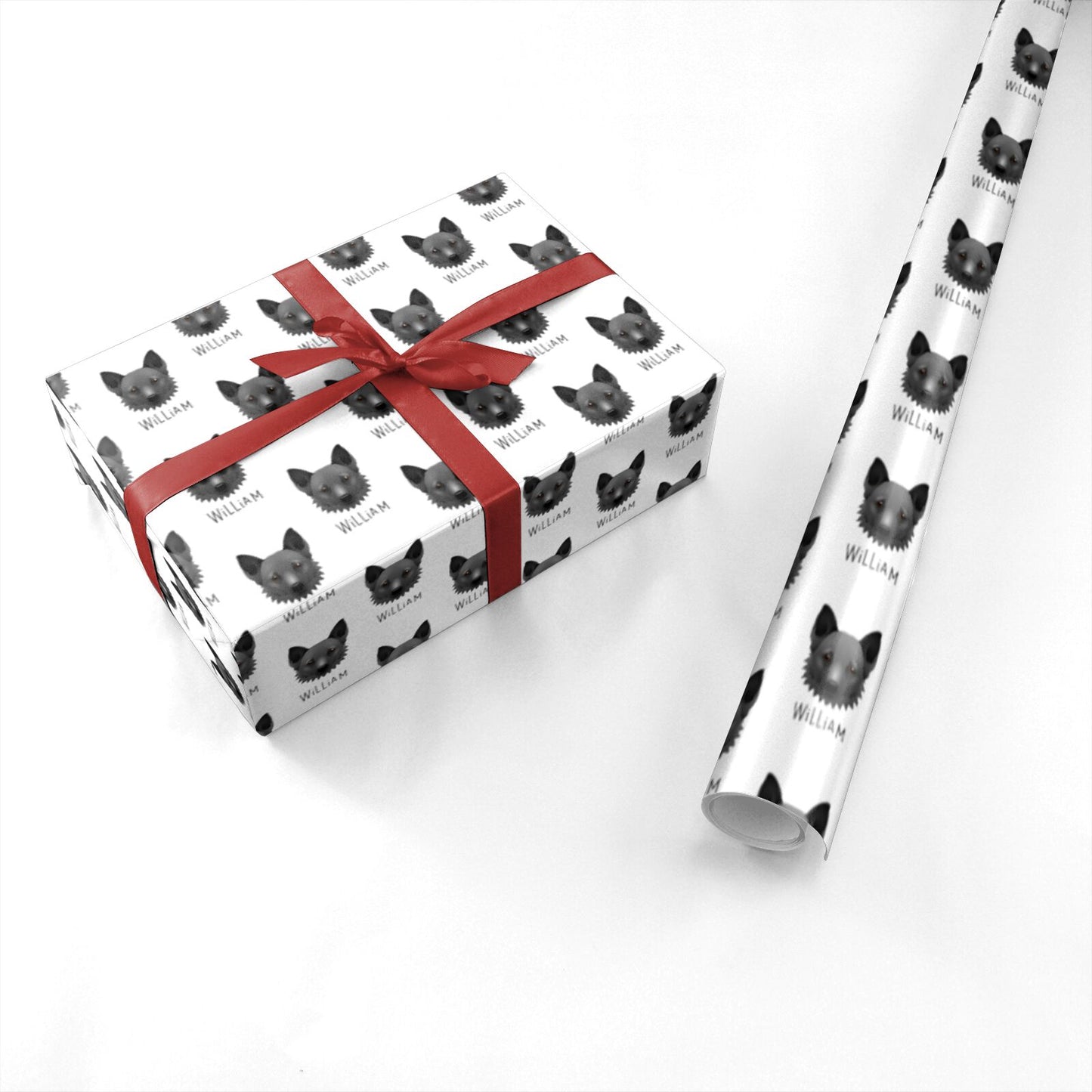 Canaan Dog Icon with Name Personalised Wrapping Paper