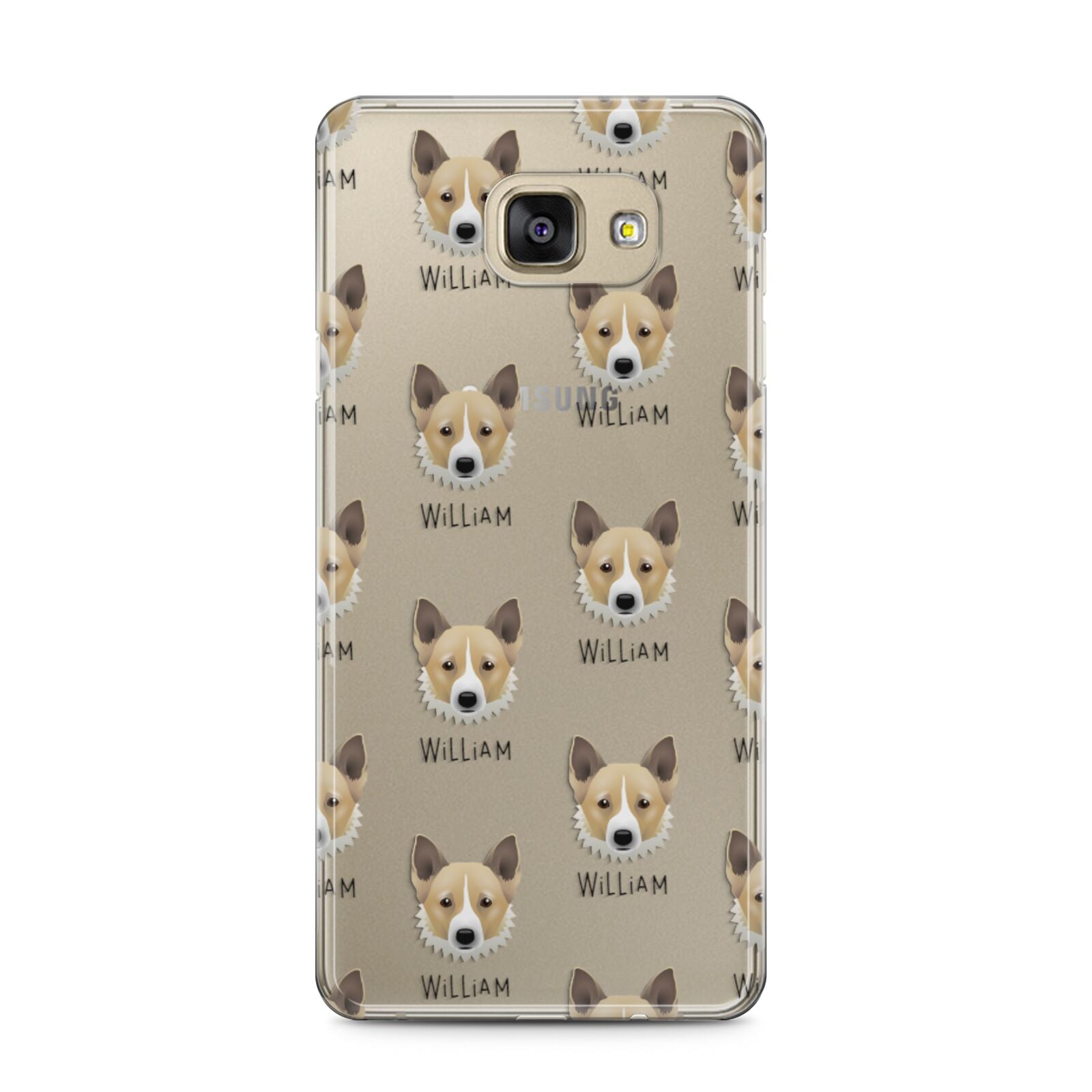 Canaan Dog Icon with Name Samsung Galaxy A5 2016 Case on gold phone