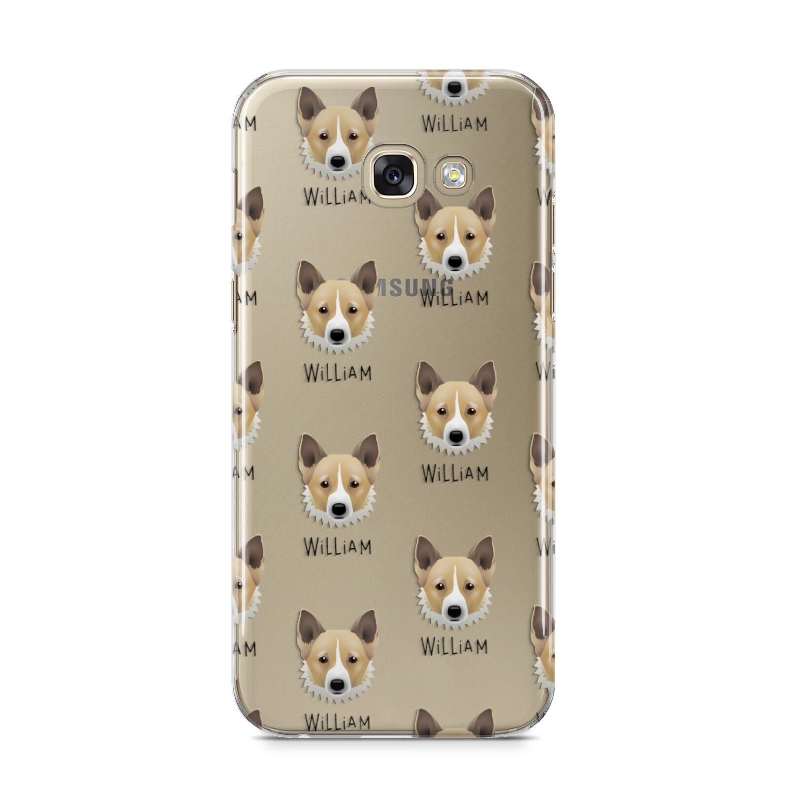 Canaan Dog Icon with Name Samsung Galaxy A5 2017 Case on gold phone