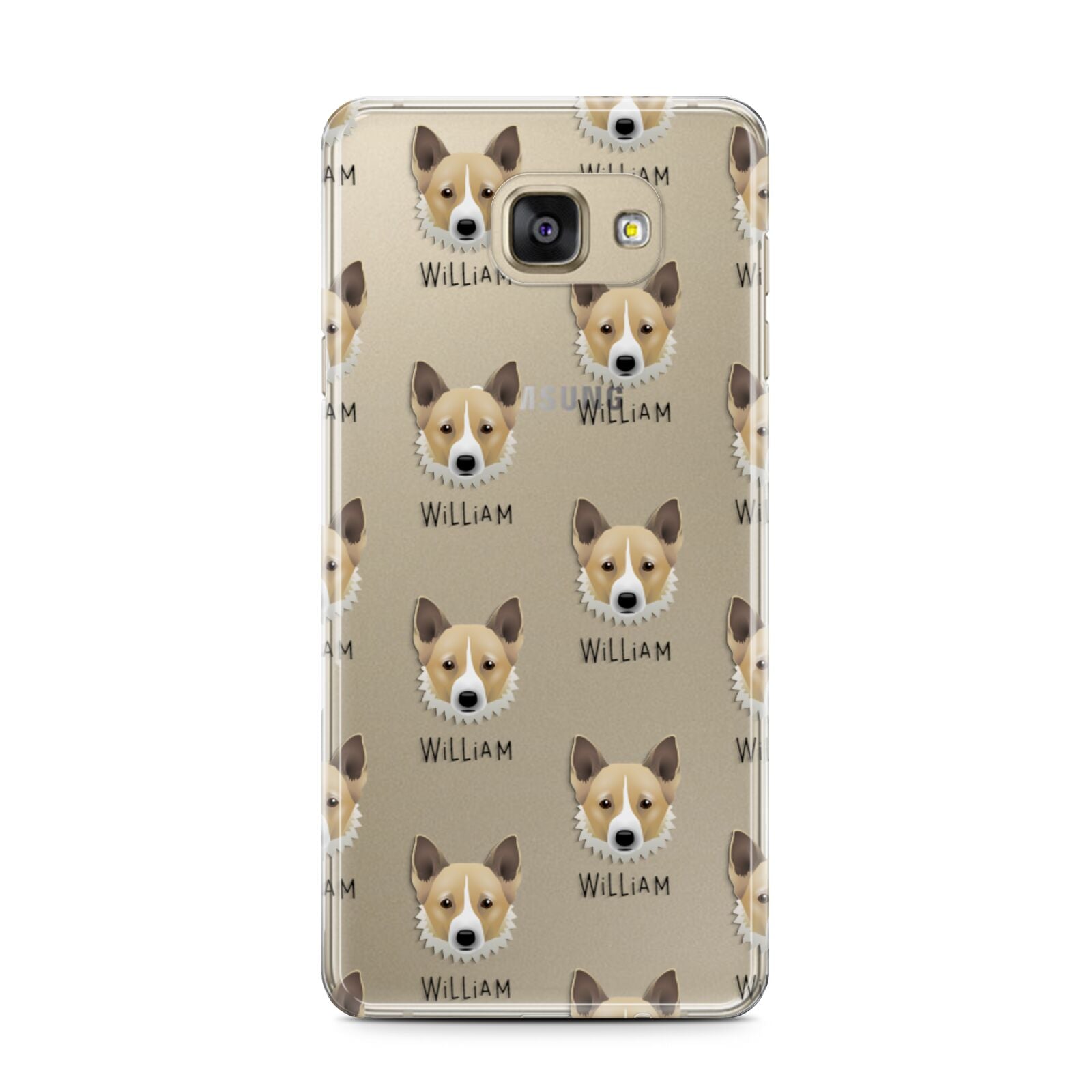 Canaan Dog Icon with Name Samsung Galaxy A7 2016 Case on gold phone