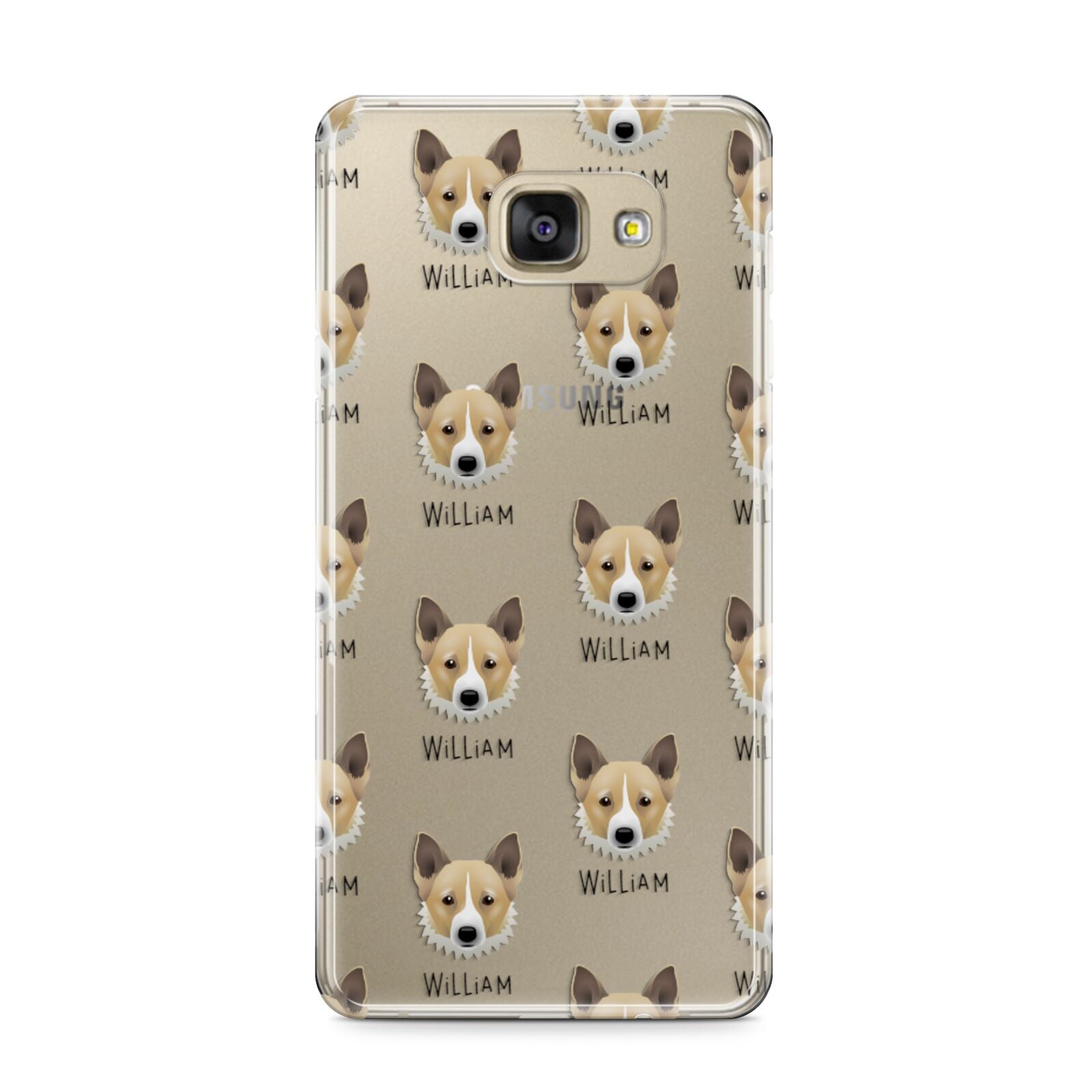 Canaan Dog Icon with Name Samsung Galaxy A9 2016 Case on gold phone