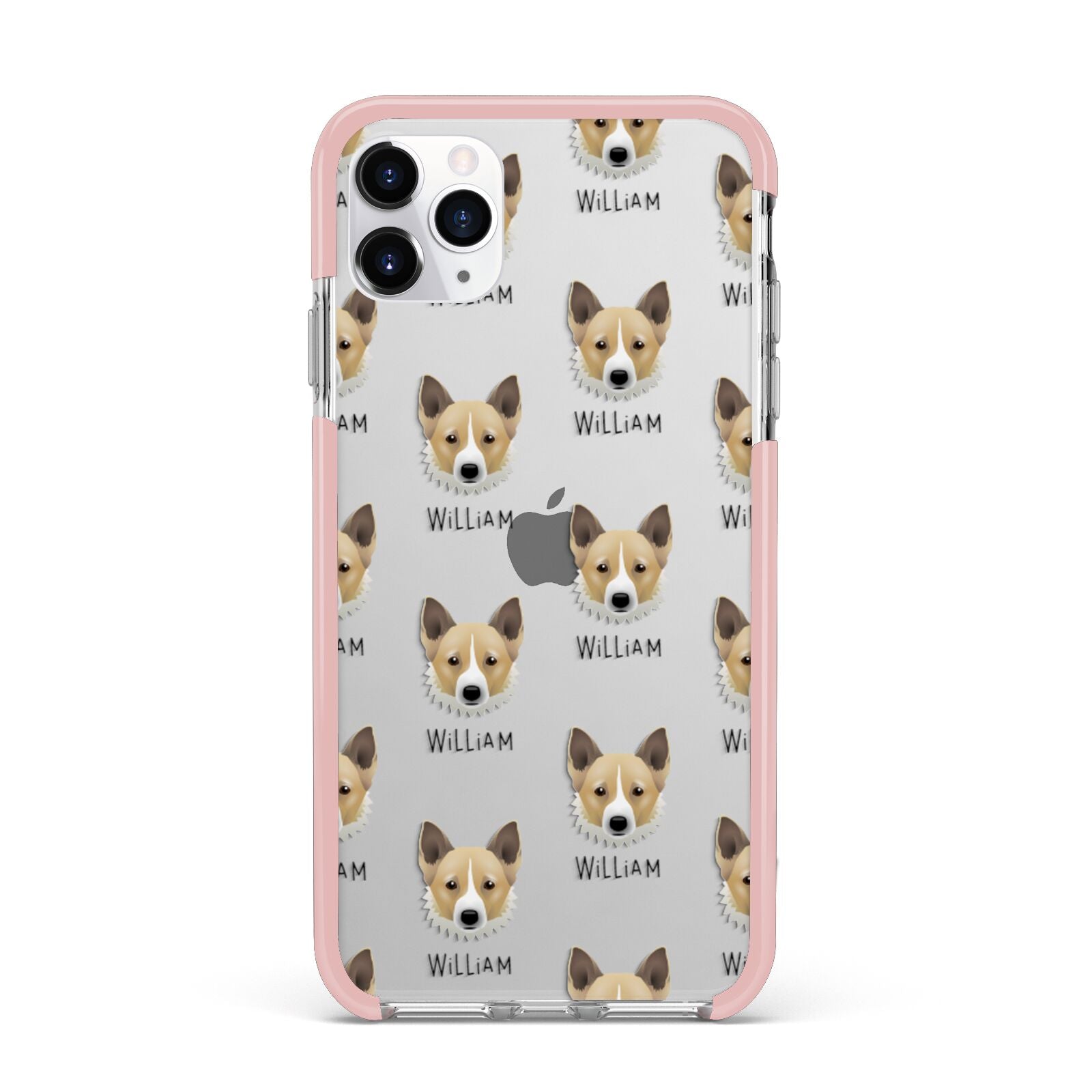 Canaan Dog Icon with Name iPhone 11 Pro Max Impact Pink Edge Case