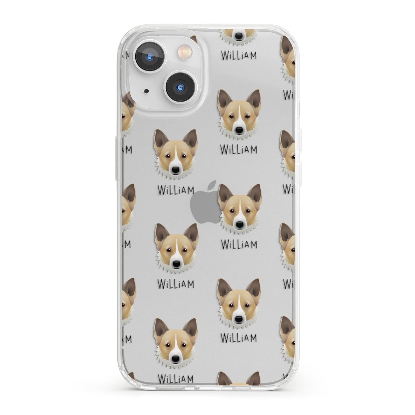 Canaan Dog Icon with Name iPhone 13 Clear Bumper Case