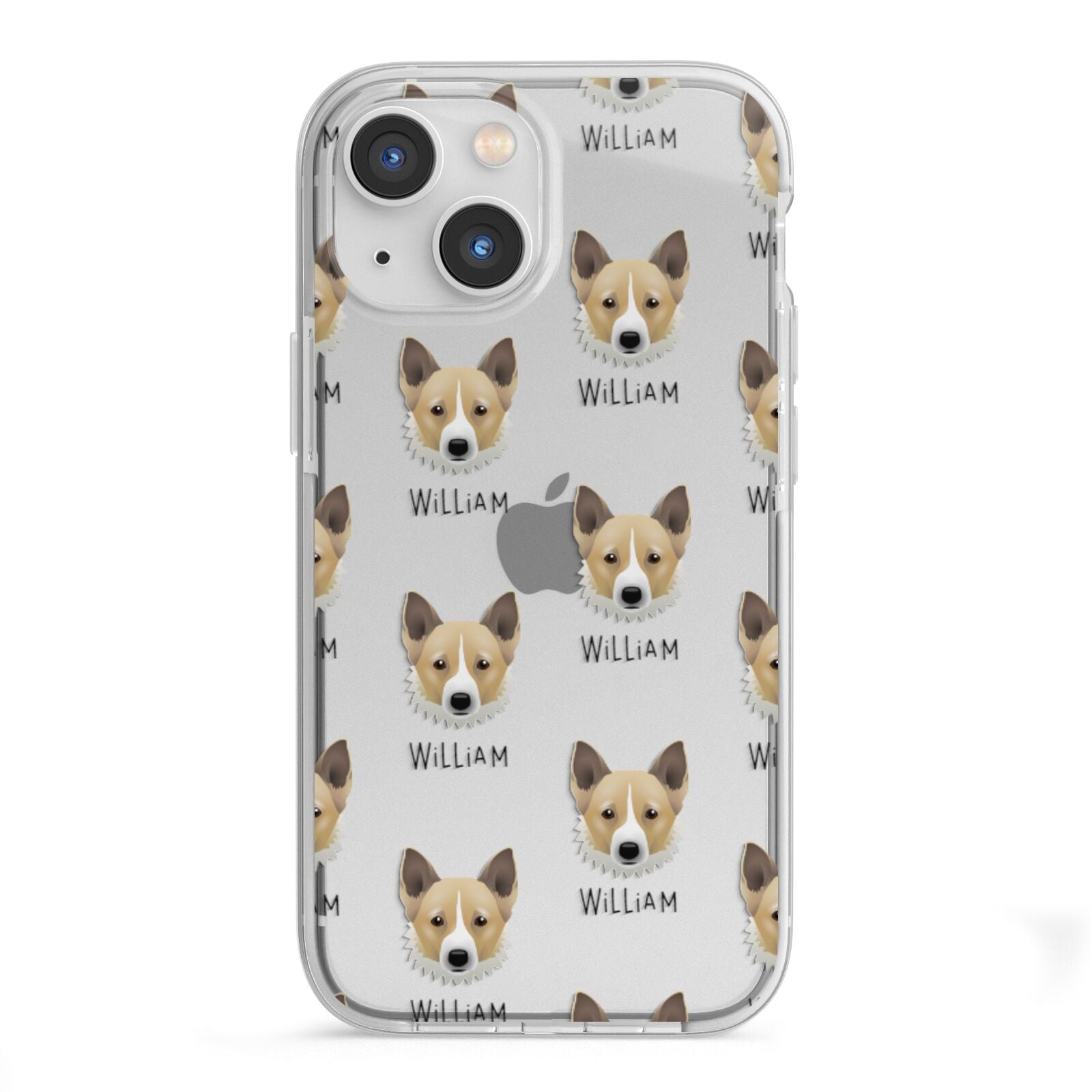 Canaan Dog Icon with Name iPhone 13 Mini TPU Impact Case with White Edges