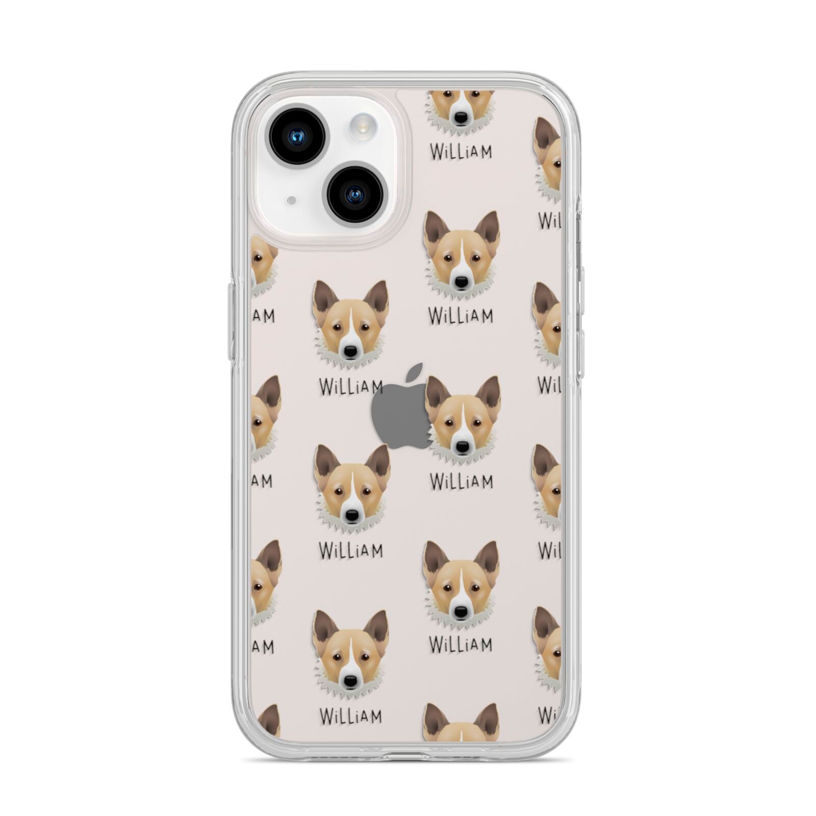 Canaan Dog Icon with Name iPhone 14 Clear Tough Case Starlight