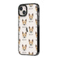 Canaan Dog Icon with Name iPhone 14 Plus Black Impact Case Side Angle on Silver phone