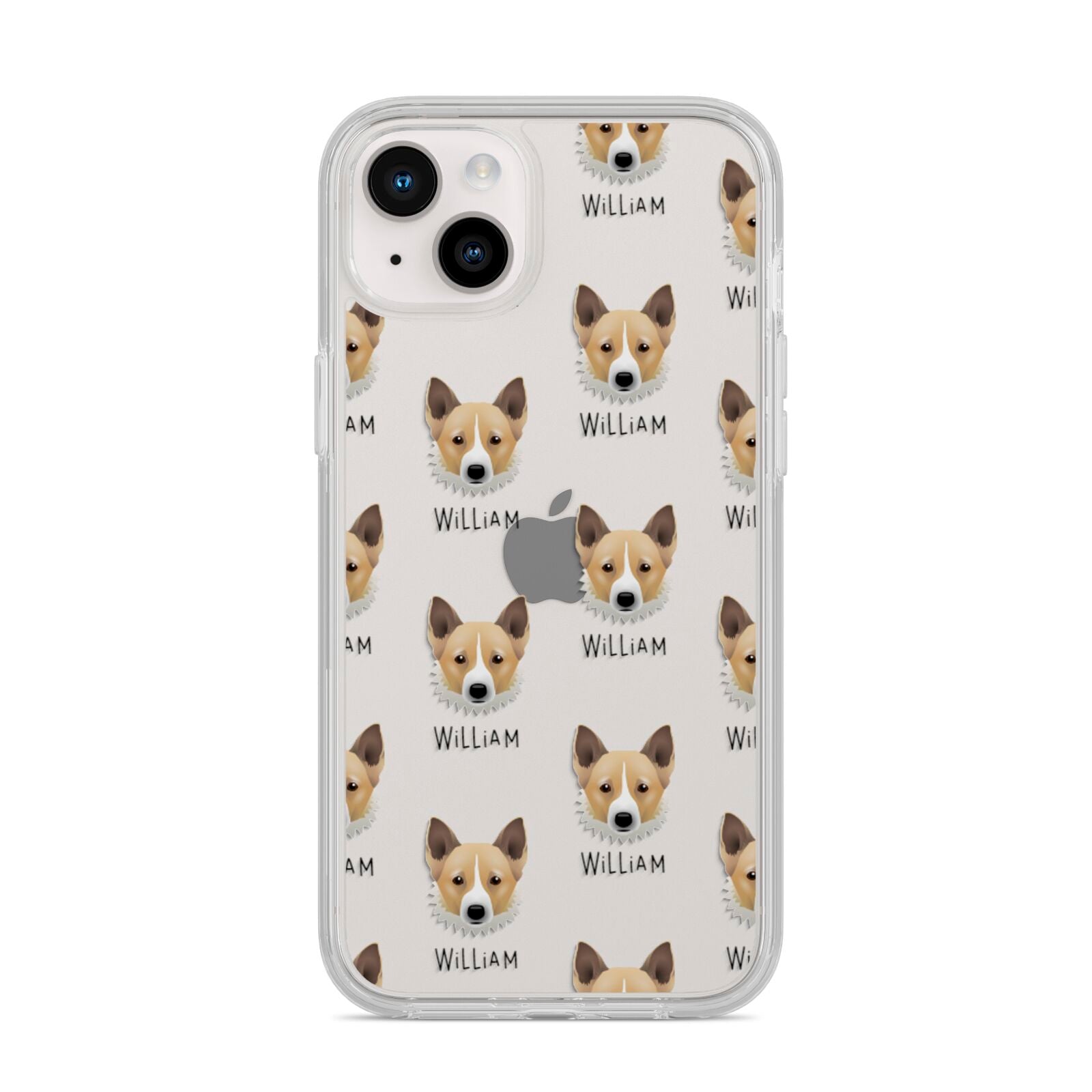 Canaan Dog Icon with Name iPhone 14 Plus Clear Tough Case Starlight
