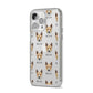 Canaan Dog Icon with Name iPhone 14 Pro Max Clear Tough Case Silver Angled Image
