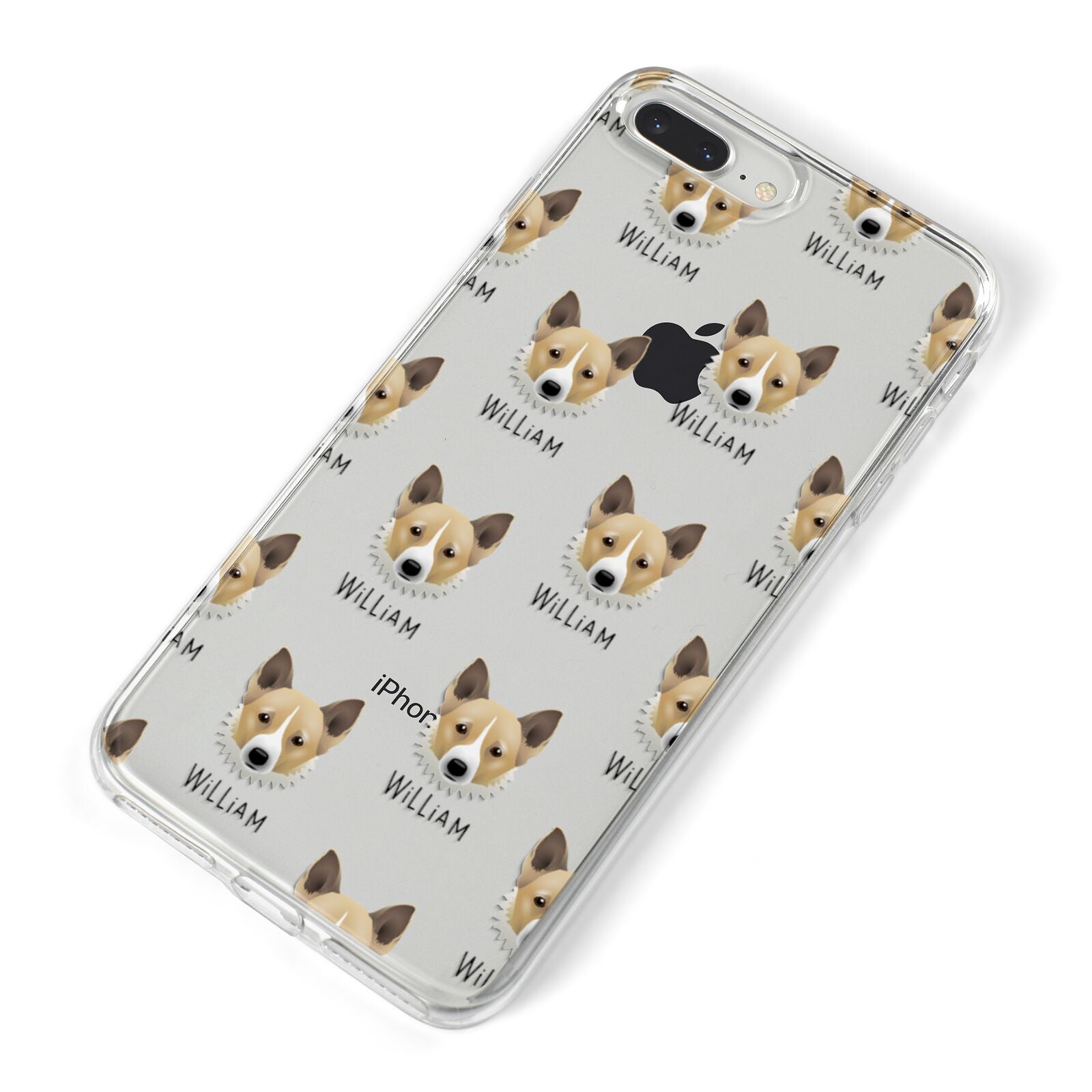 Canaan Dog Icon with Name iPhone 8 Plus Bumper Case on Silver iPhone Alternative Image