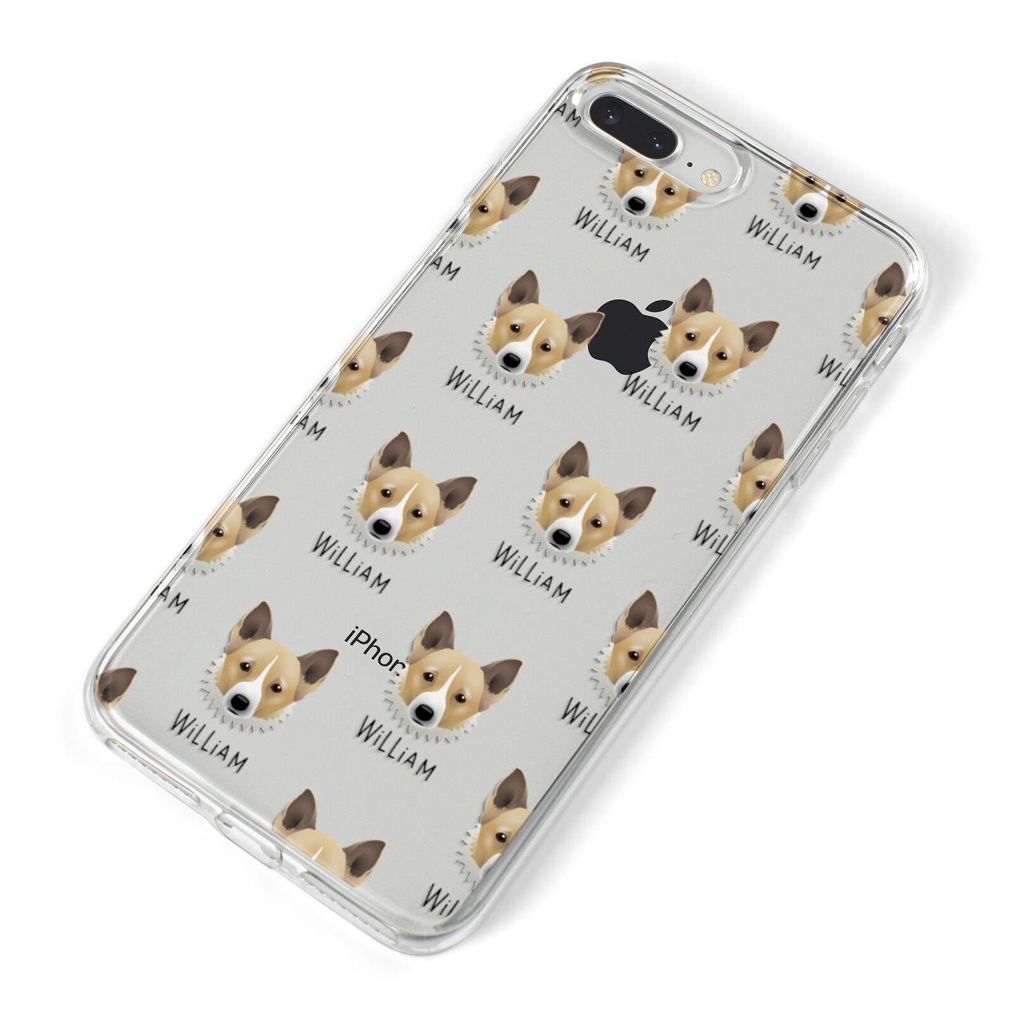 Canaan Dog Icon with Name iPhone 8 Plus Bumper Case on Silver iPhone Alternative Image