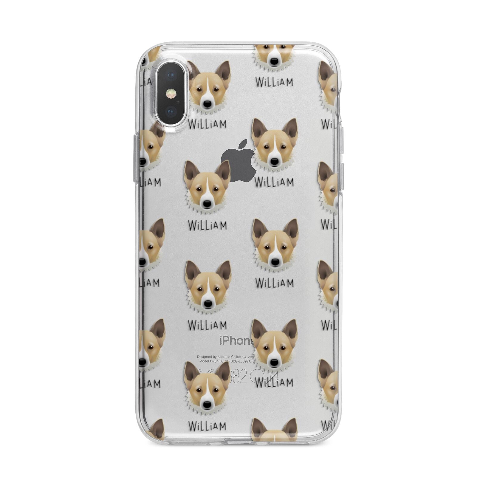 Canaan Dog Icon with Name iPhone X Bumper Case on Silver iPhone Alternative Image 1