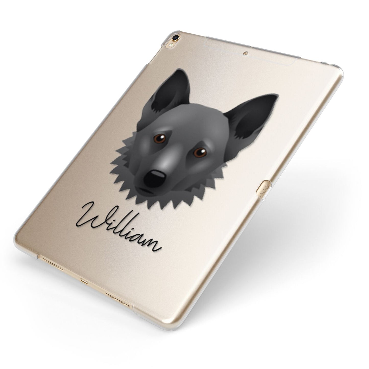 Canaan Dog Personalised Apple iPad Case on Gold iPad Side View