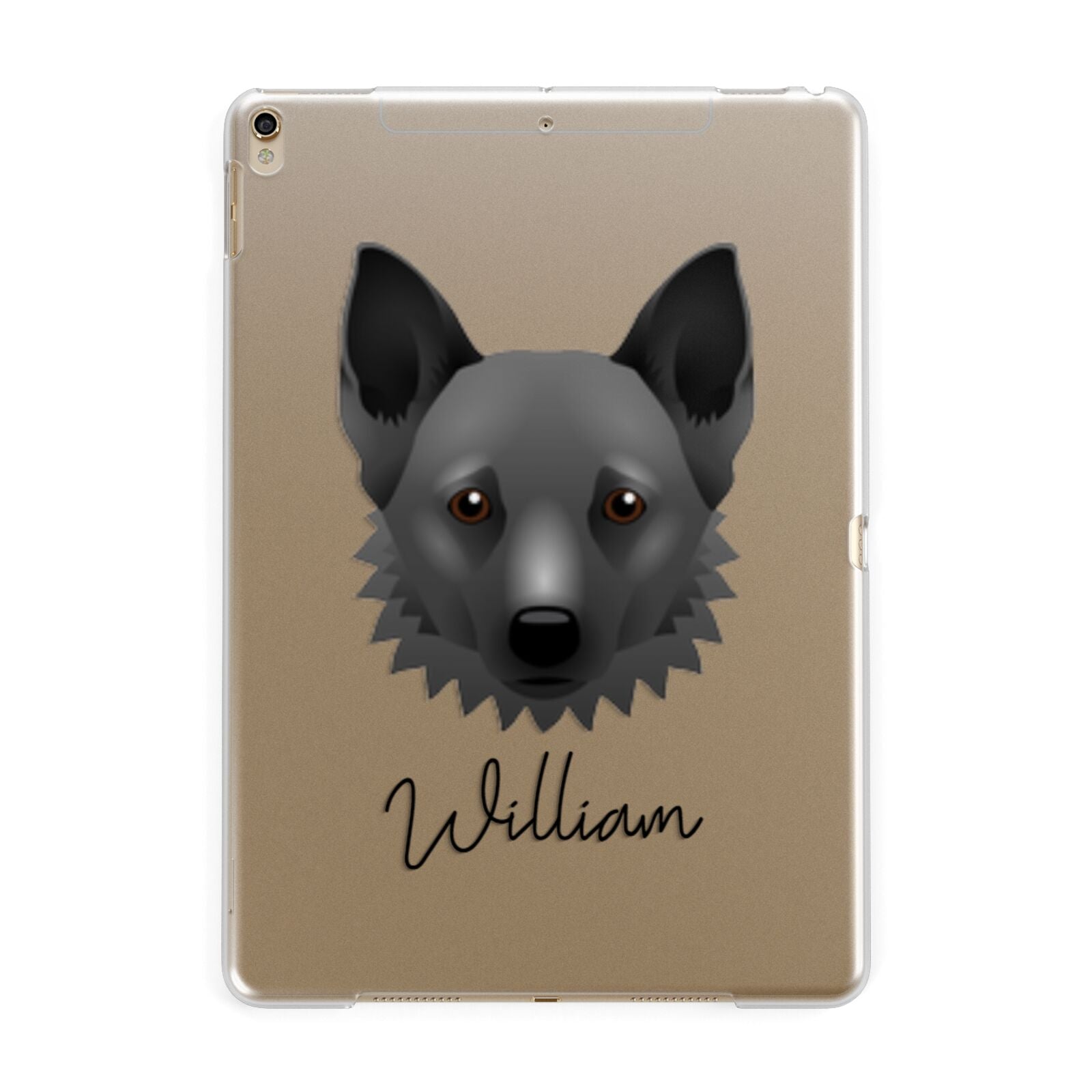 Canaan Dog Personalised Apple iPad Gold Case