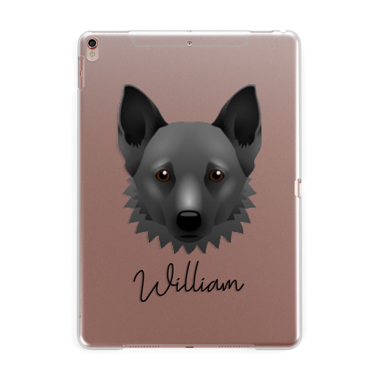 Canaan Dog Personalised Apple iPad Rose Gold Case