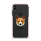 Canaan Dog Personalised Apple iPhone Xs Max Impact Case Pink Edge on Black Phone
