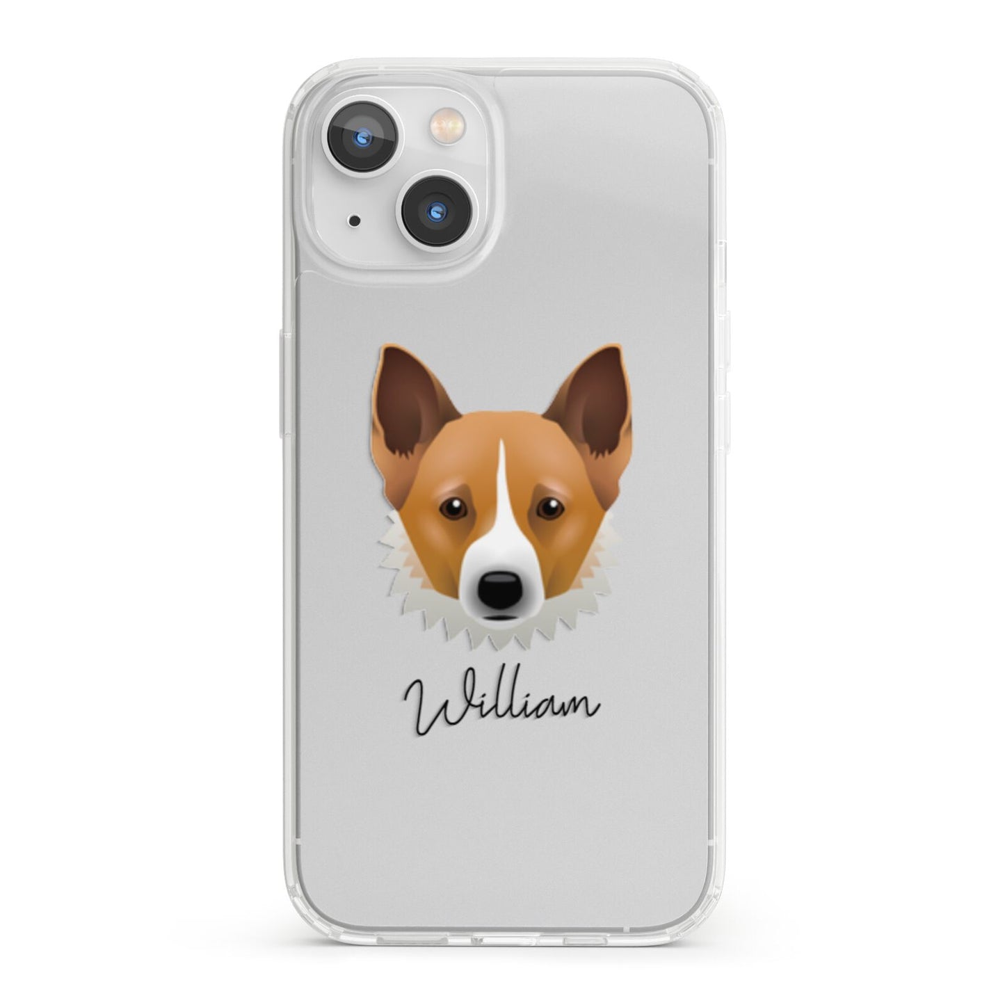 Canaan Dog Personalised iPhone 13 Clear Bumper Case