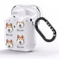 Canadian Eskimo Dog Icon with Name AirPods Clear Case Side Image