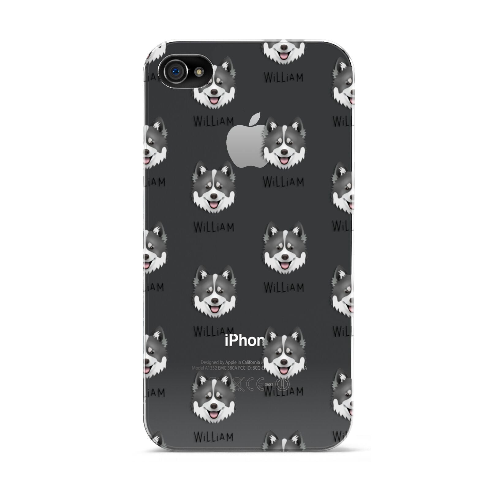 Canadian Eskimo Dog Icon with Name Apple iPhone 4s Case